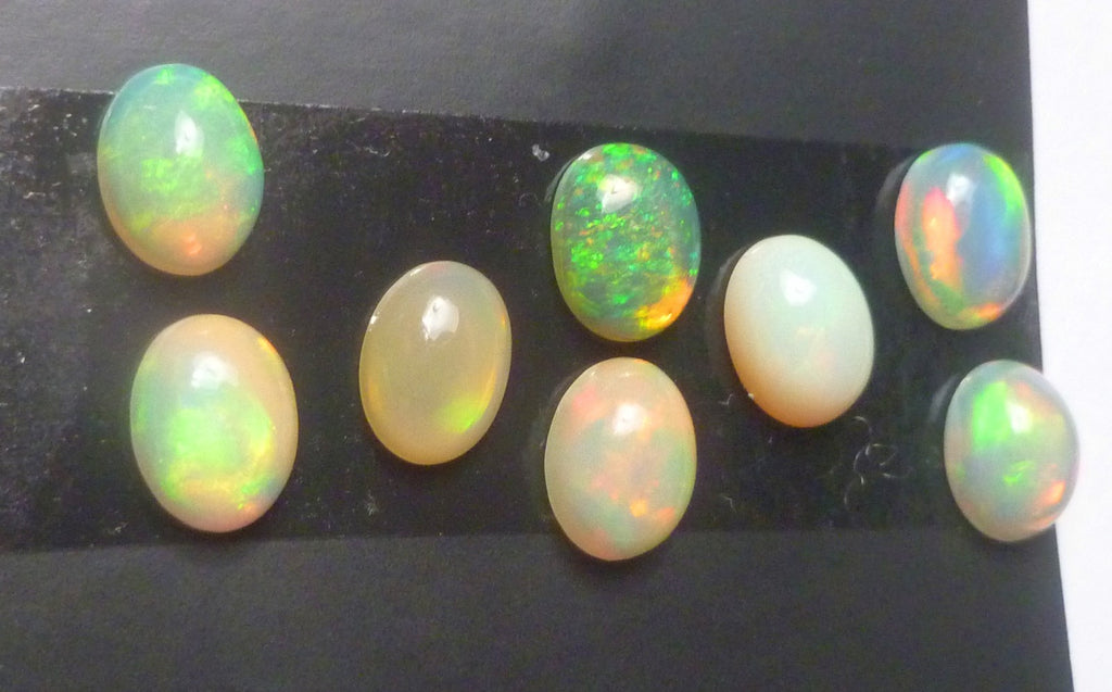 6x8 Lot of 8 Polished Ethiopian Opal Cabochons