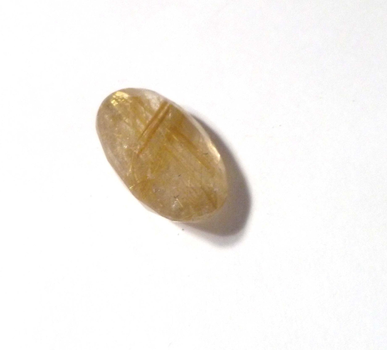 20x15mm Natural GOLDEN Needles Rutile Quartz Gemstone, Brazil 17.90cts
