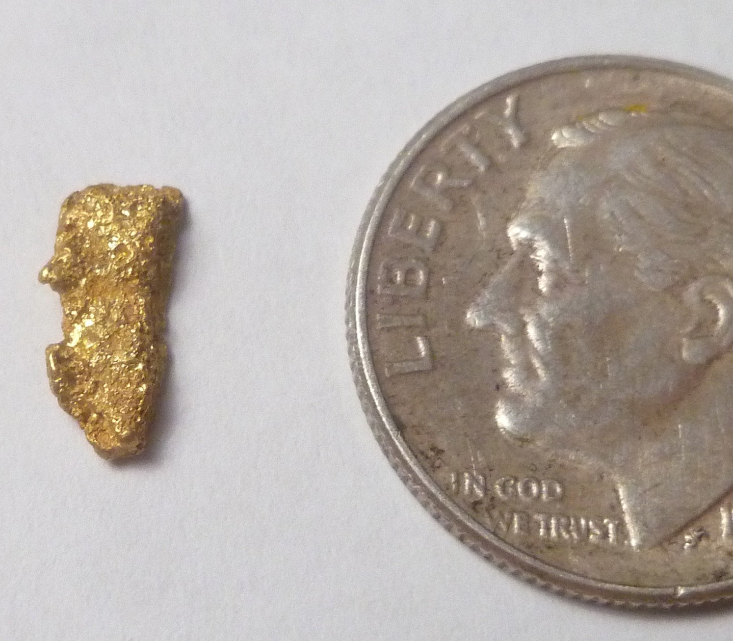 BC Canada Gold Nugget .456 grams Crystal Gold specimen