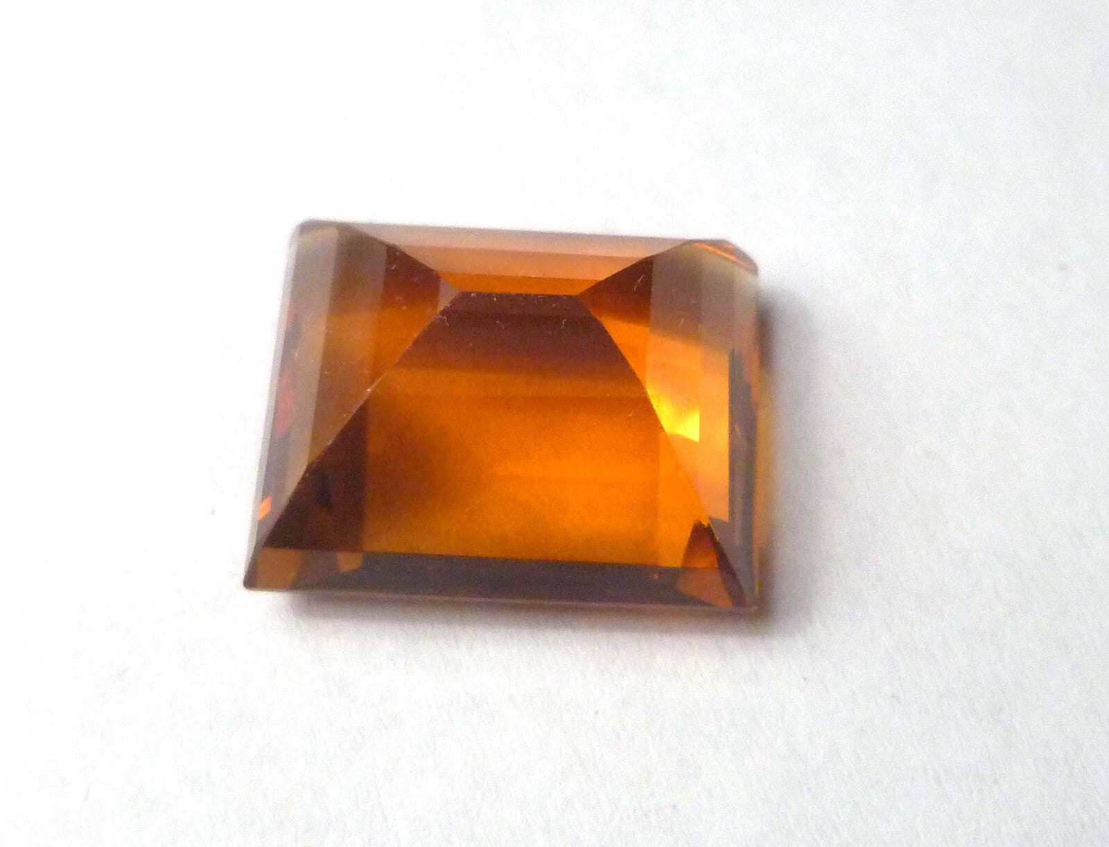 19.85cts MADEIRA CITRINE 17.5x14.5 MM Rectangle EMERALD CUT  FROM BRAZIL VVS