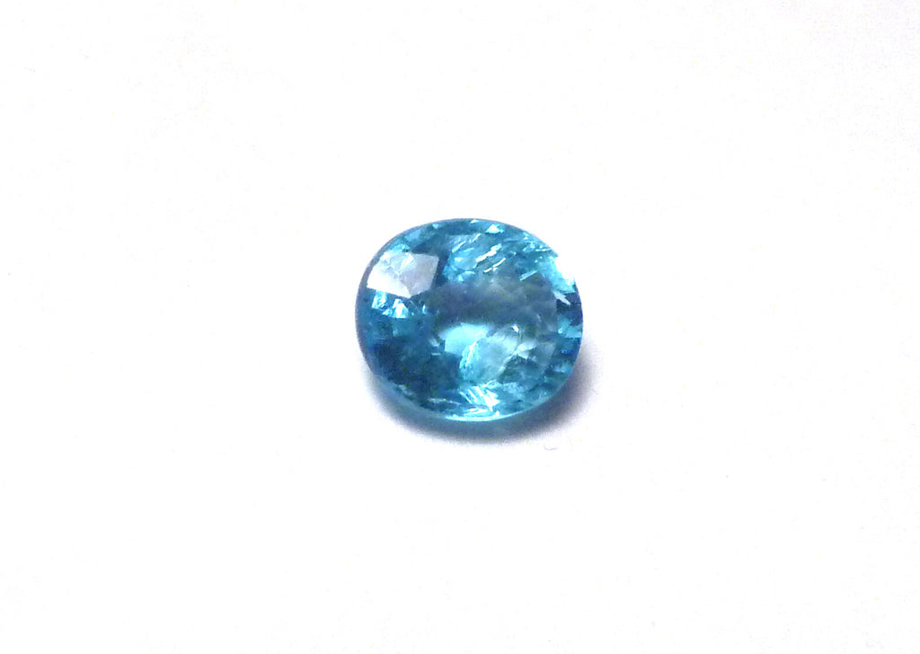 1.45 ct Natural gem Neon Blue  Apatite 7.5x6.5mm Gemstone VVS Quality