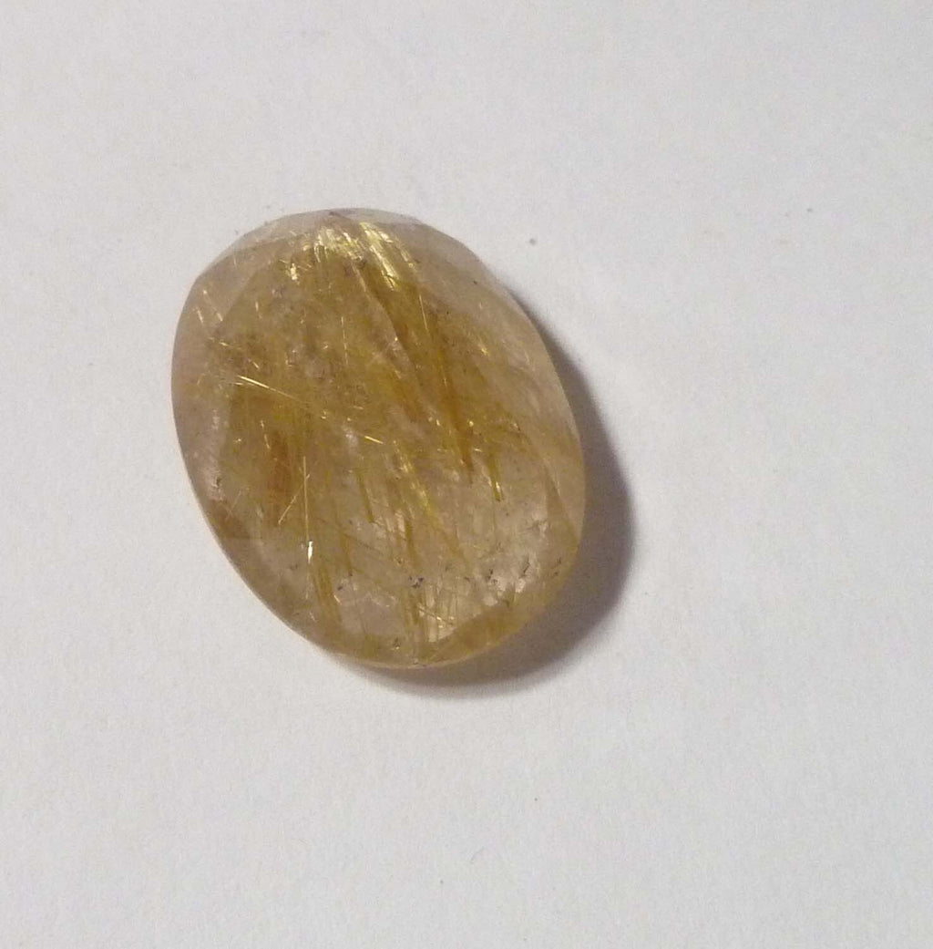 20x15mm Natural GOLDEN Needles Rutile Quartz Gemstone, Brazil 17.90cts