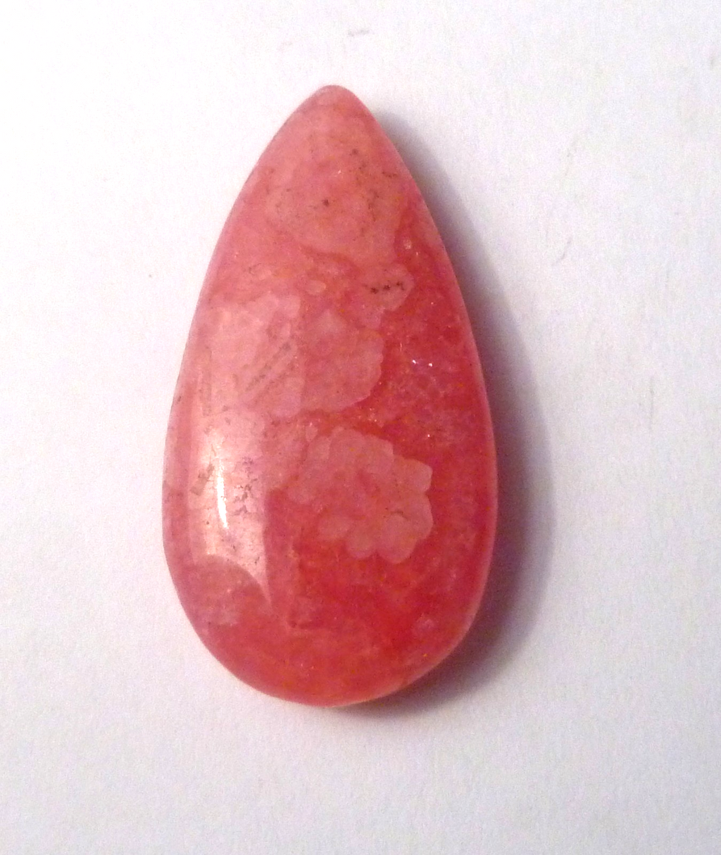 Natural Pink Rhodochrosite Teardrop Loose Gemstone For Jewelry 21.9Cts