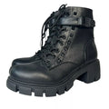 GBG Los Angeles Women's Aiken Studded Lug Sole Combat Bootie Boots Spikes Sz6.5
