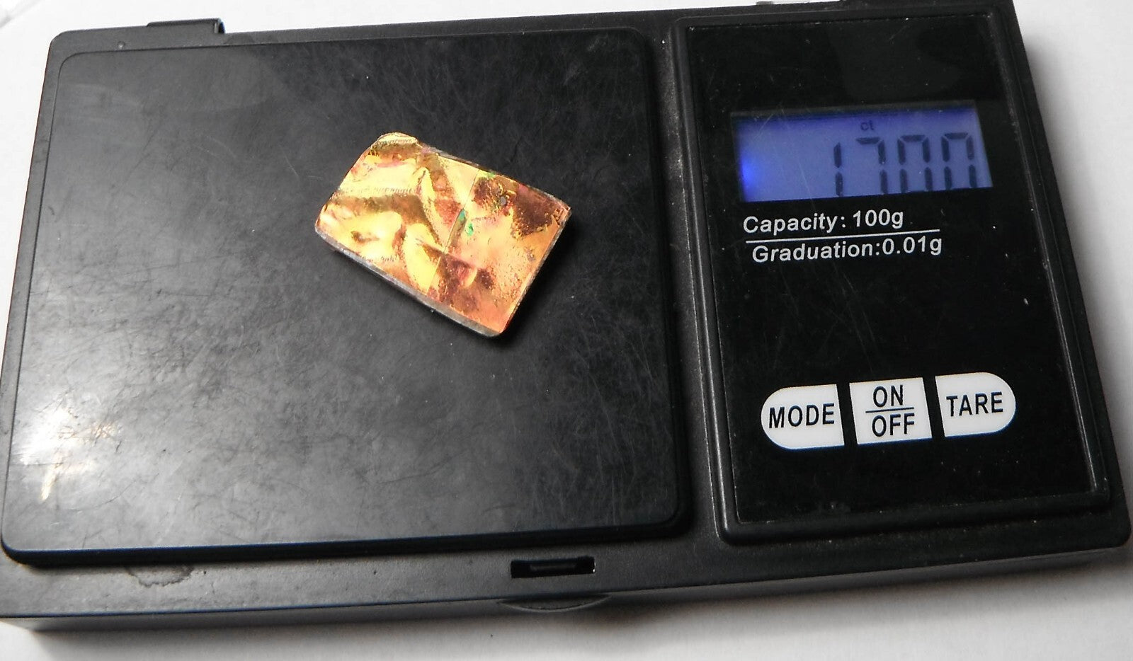 17cts AMMOLITE Color Change GEM! Gemstone Amazing! 25x17mm