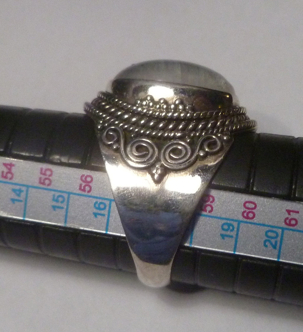 Rainbow Moonstone RING Sterling Silver .925 Size 8