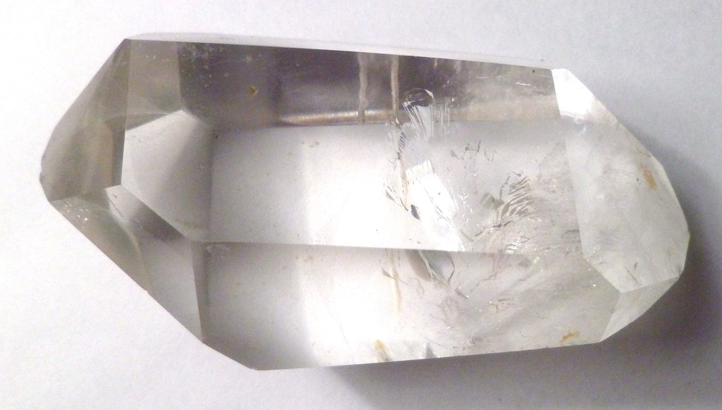 Clear Quartz Crystal Polished Double Point Brazil 183 grams Mystery Inclusions