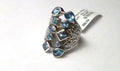 2.6 Carat Genuine SWISS BLUE TOPAZ .925 SILVER RING Sz7