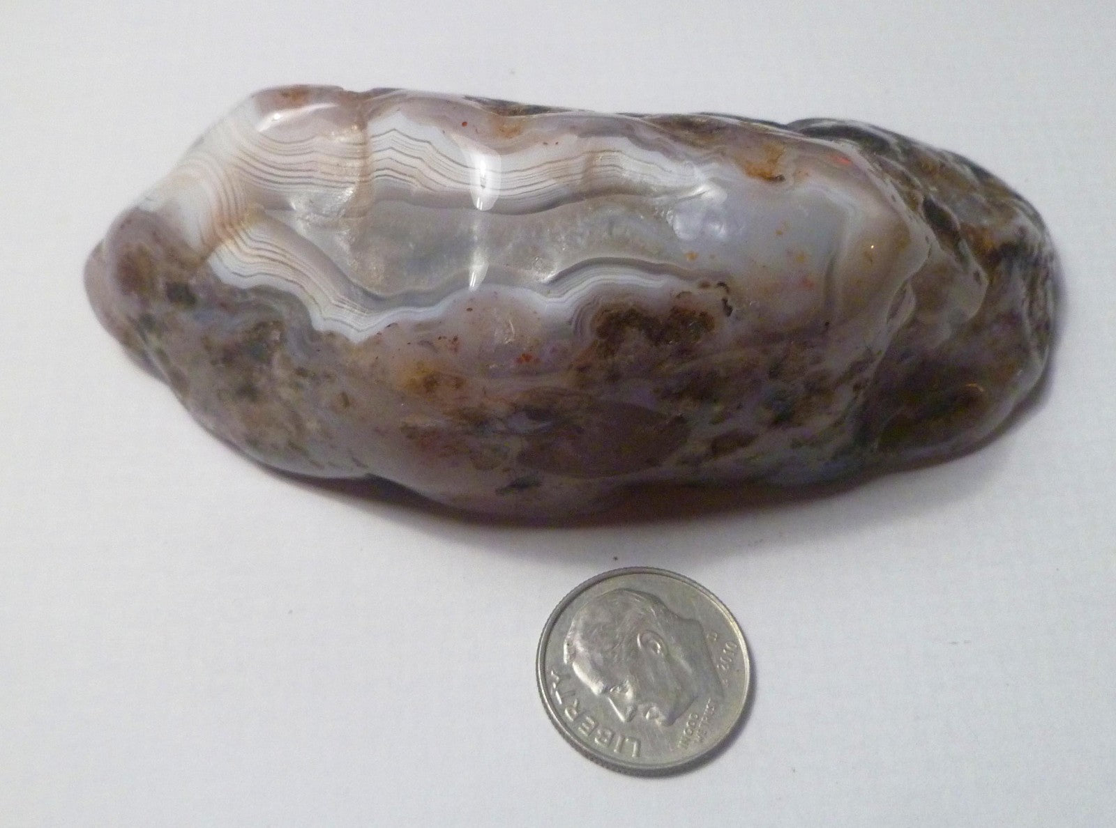 White Banded Agate 5.25 Oz Rough Gemstone White Bands Banded Minnesota