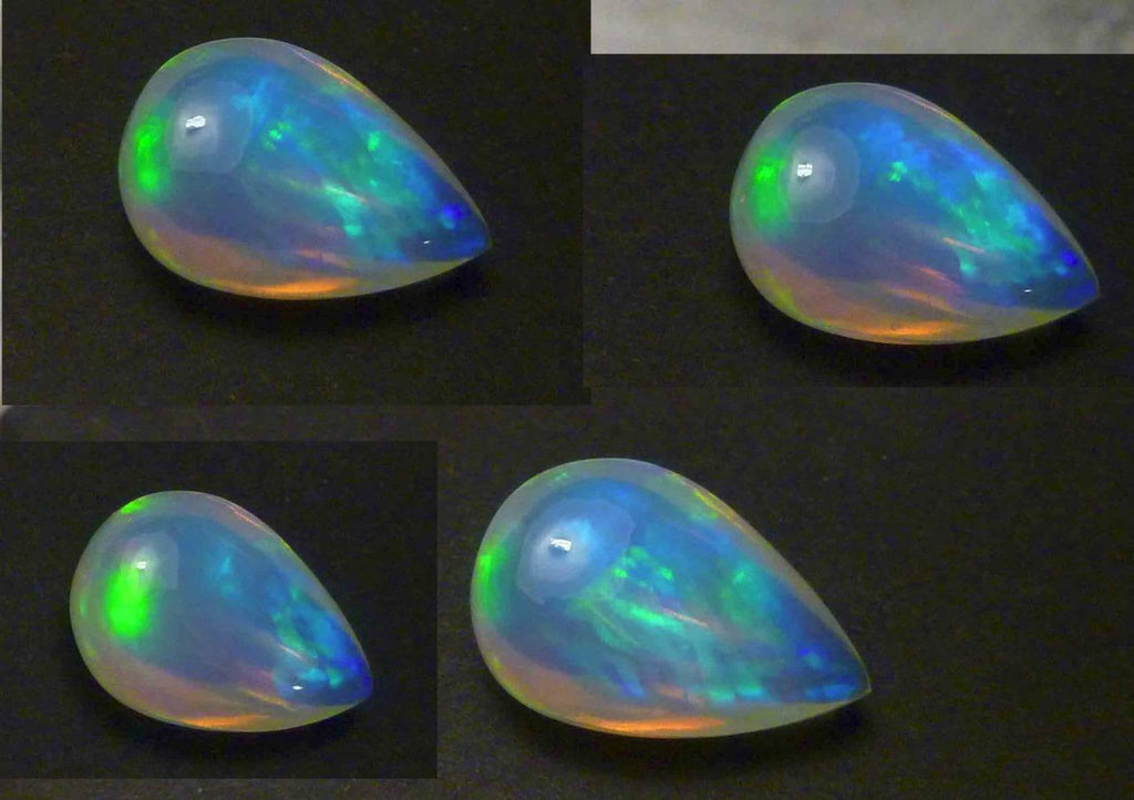 AAA+ Ethiopian Precious Crystal Welo Opal Teardrop Gemstone FLASH 7.0 carats Gem