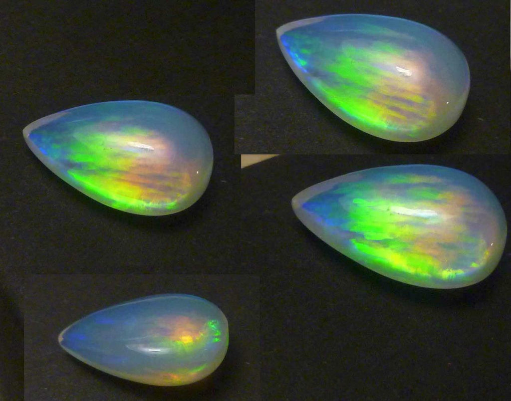 AAA+ Ethiopian Precious Crystal Welo Opal Teardrop Gemstone FLASH 7.0 carats Gem