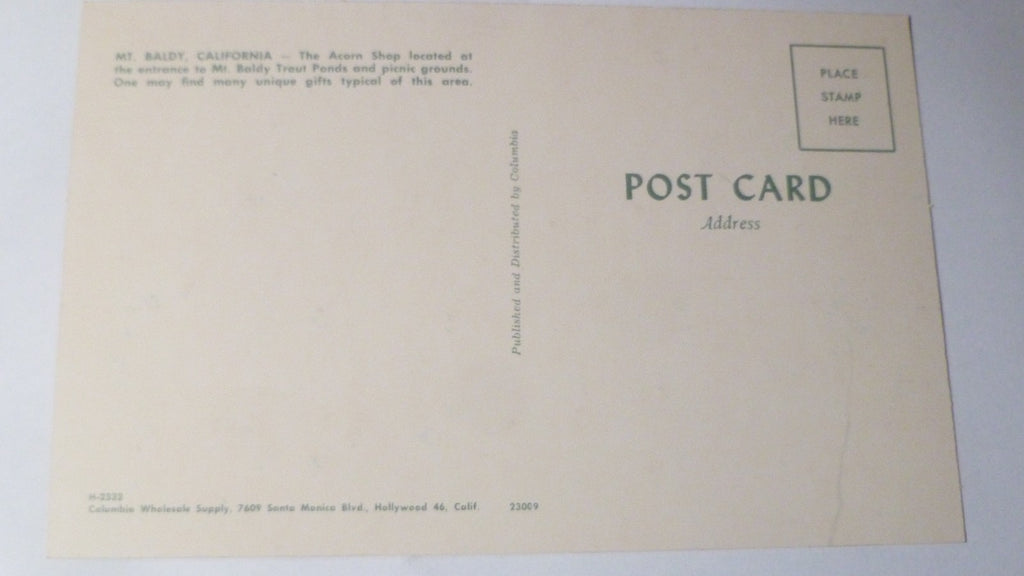 Postcard Mount Baldy Lodge California USA 1961