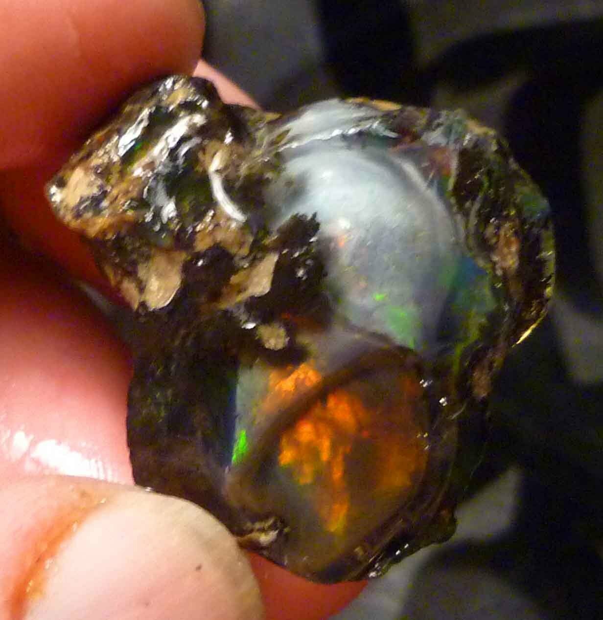 XXX Rare Ghost OPAL Ethiopia Precious Opal Crystal with a Ghost