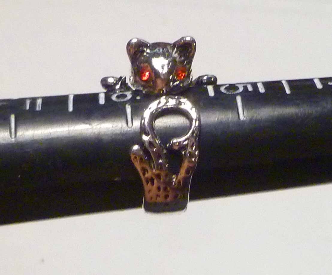 CUTE! Kitty Animal Cat Ring Adjustable Sz Wrap Around Ring Kitten