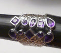 2.6 Carat Genuine Amethyst.925 SILVER RING Sz7