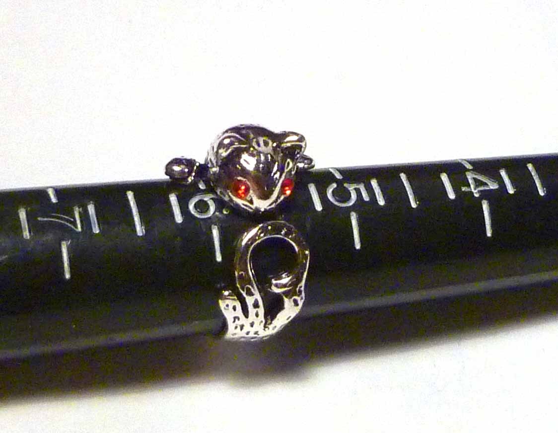 CUTE! Kitty Animal Cat Ring Adjustable Sz 4 to 9 Wrap Around Ring Kitten 