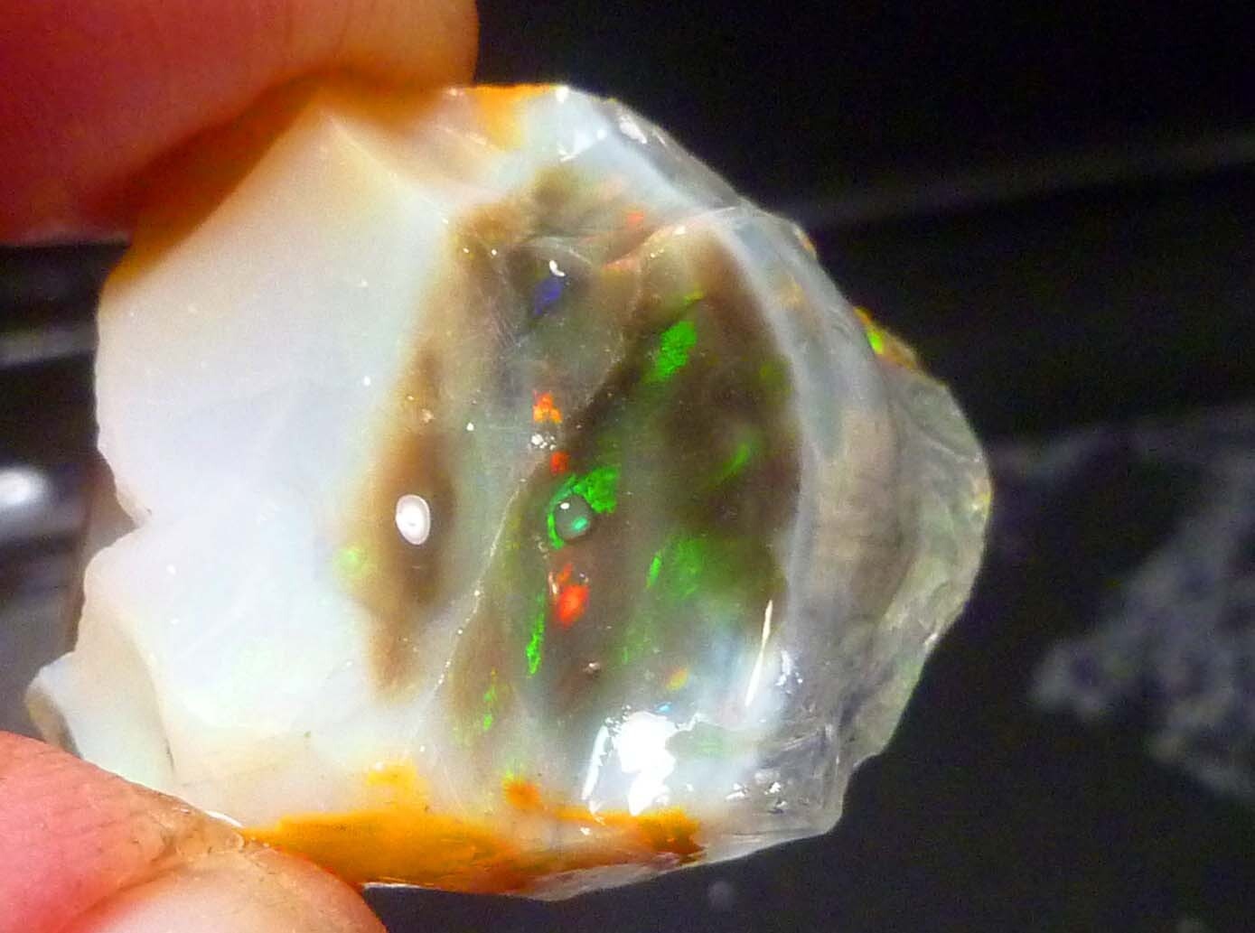 Virgin Valley Black Precious Opal Petrified Wood Nevada 41.2cts!