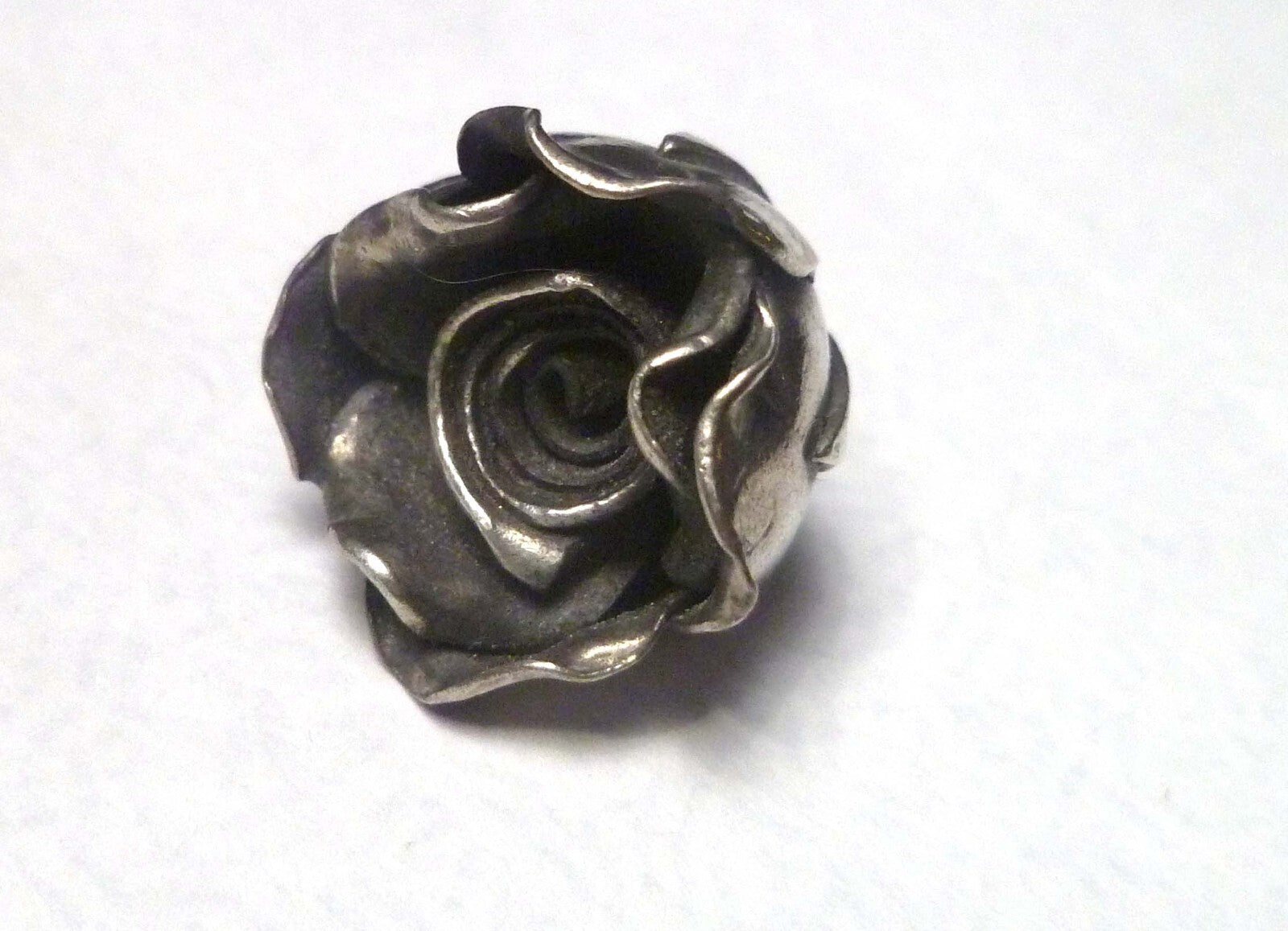 Sterling Silver ROSE Bead Charm Solid Silver 10.2 grams