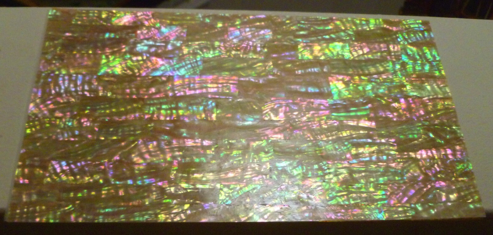 5.5"x9.5" RAINBOW! Mother of Pearl Shell INLAY Thin Sheet Veneer Punch out!