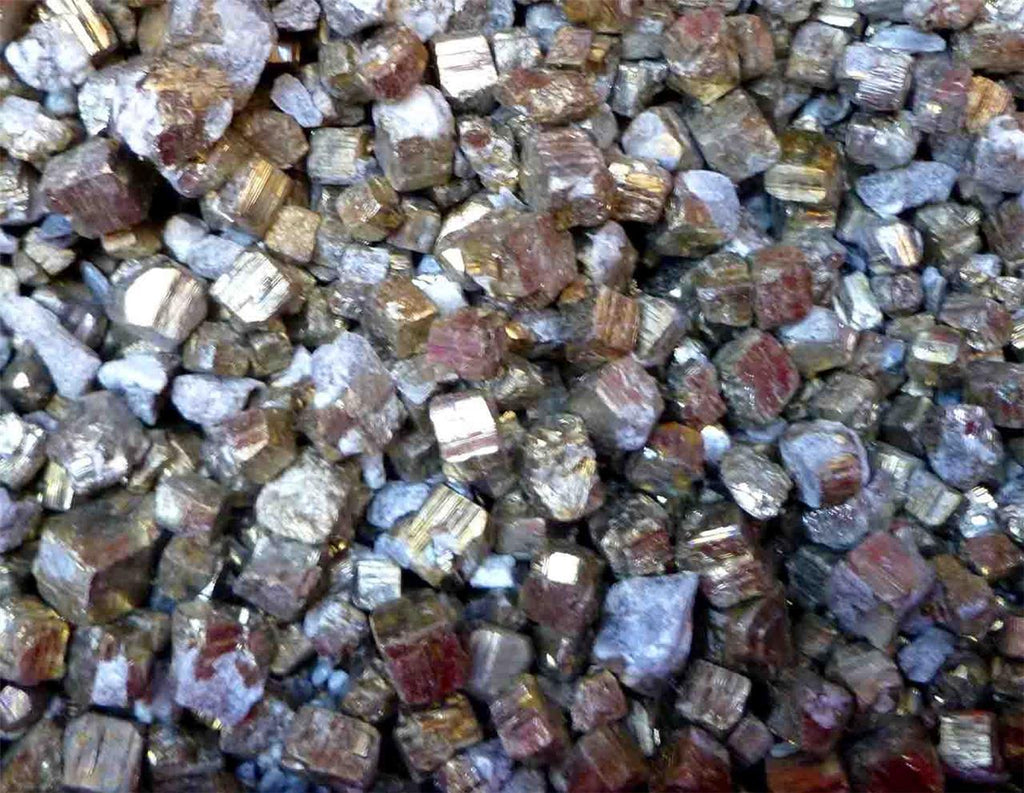 Lot of GOLDEN Pyrite Crystals, miniature DECORATIONS Christmas Crafts DIY