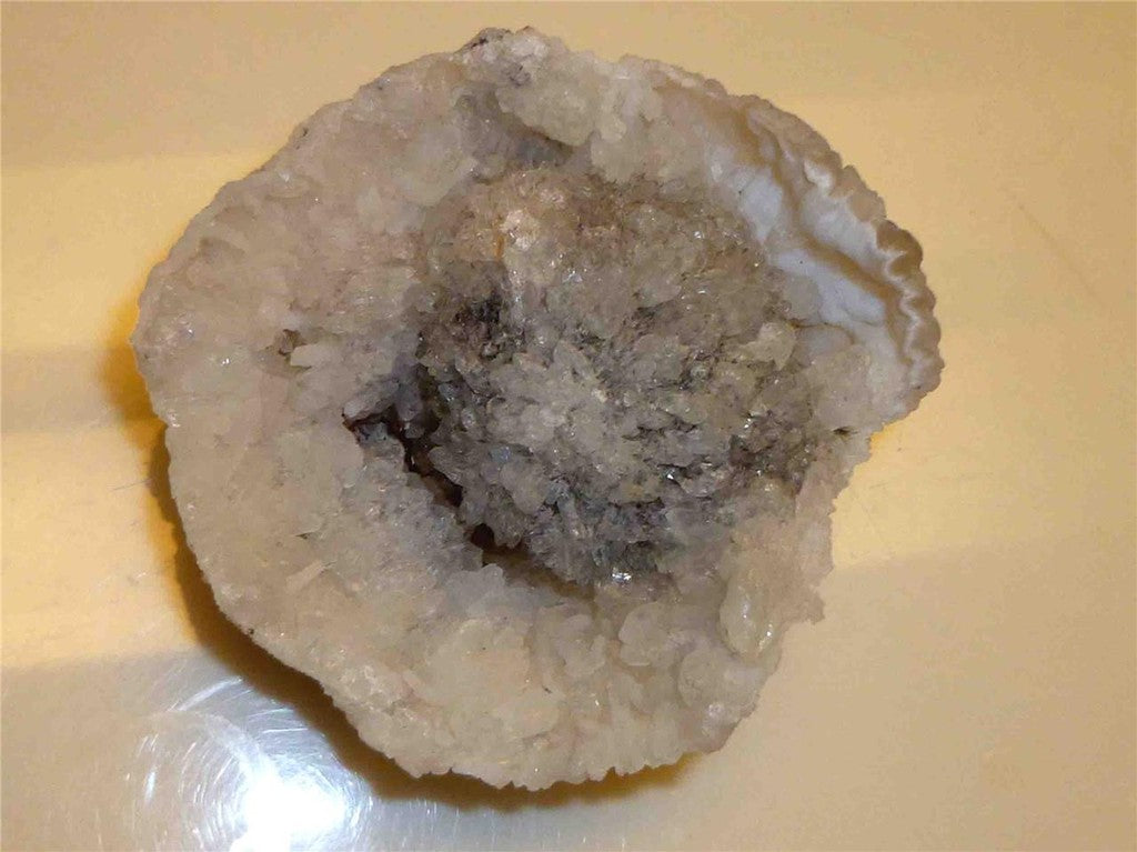 Toothy Crystals! in WHITE Coconut GEODE Mexico