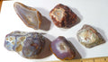 Lot of 5 Banded, Blue, Red agate geodes 1lb 8oz Nice Selection
