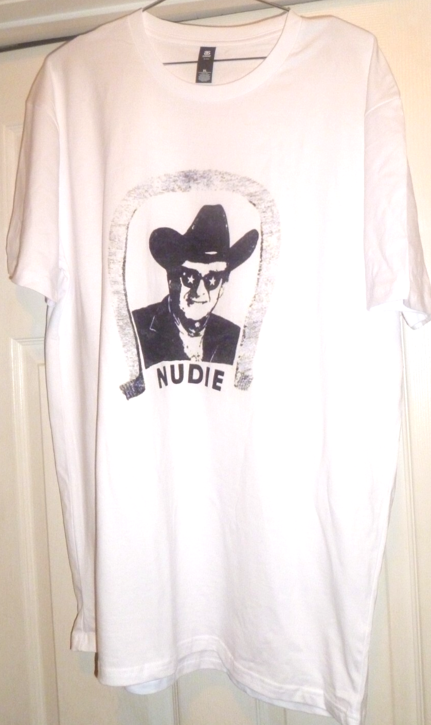 Vintage Nudie Elvis Designer Rhinestone Cowboy T Shirt Americana xLarge