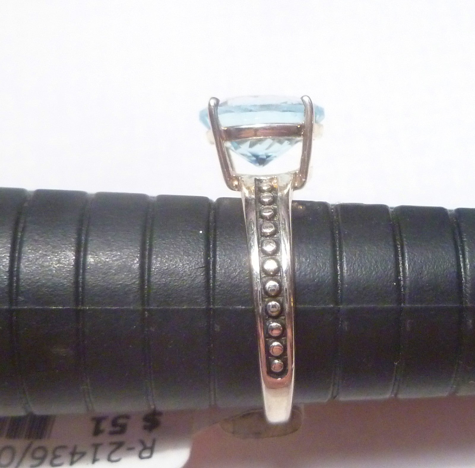 2.06 cts Blue Topaz RING Sterling Silver .925 Size 8