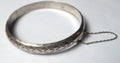 Minimalist 925 Sterling Silver Bangle bracelet 9mm Safety Clasp 9.8 g
