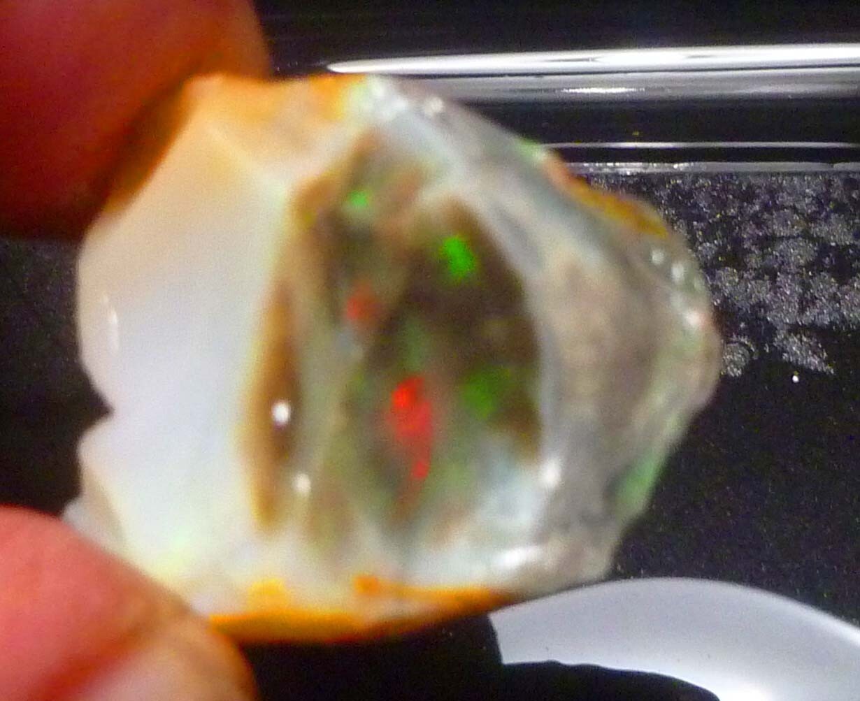 Virgin Valley Black Precious Opal Petrified Wood Nevada 41.2cts!