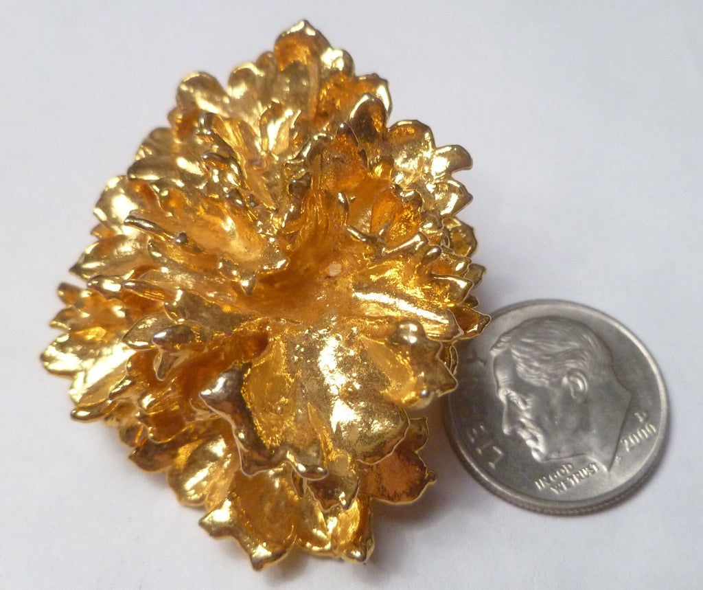 Real Parsley Leaf Pendant 24k Gold Plated 3.2g