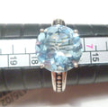 2.06 cts Blue Topaz RING Sterling Silver .925 Size 8