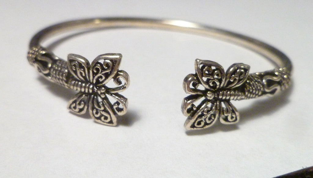 Butterfly bracelet Sterling Silver 925 7" inside 