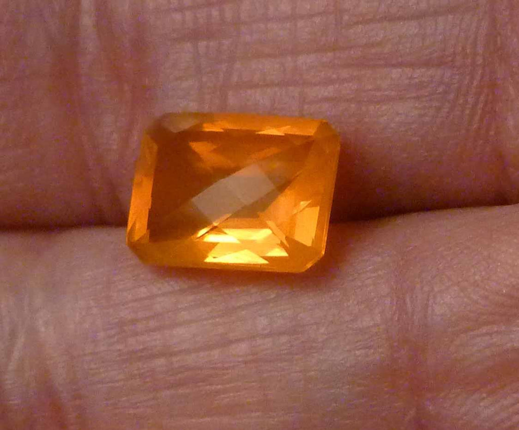 10x8mm Firey Sunset Fanta Opal Gemstone Emerald Cut Ethiopian Ethiopia 2.31 cts