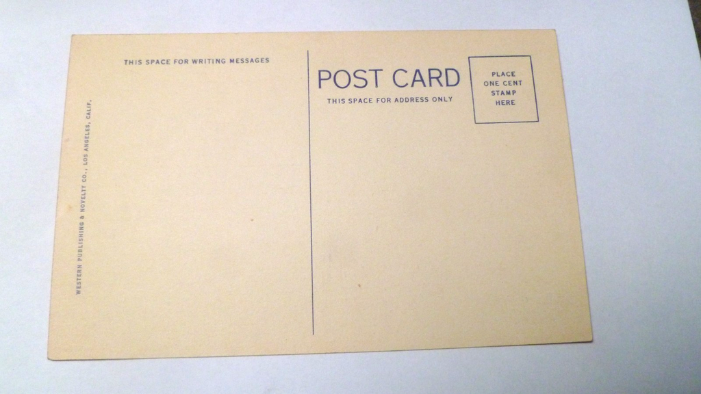 c1940s Postcard Prospector Desert Burro