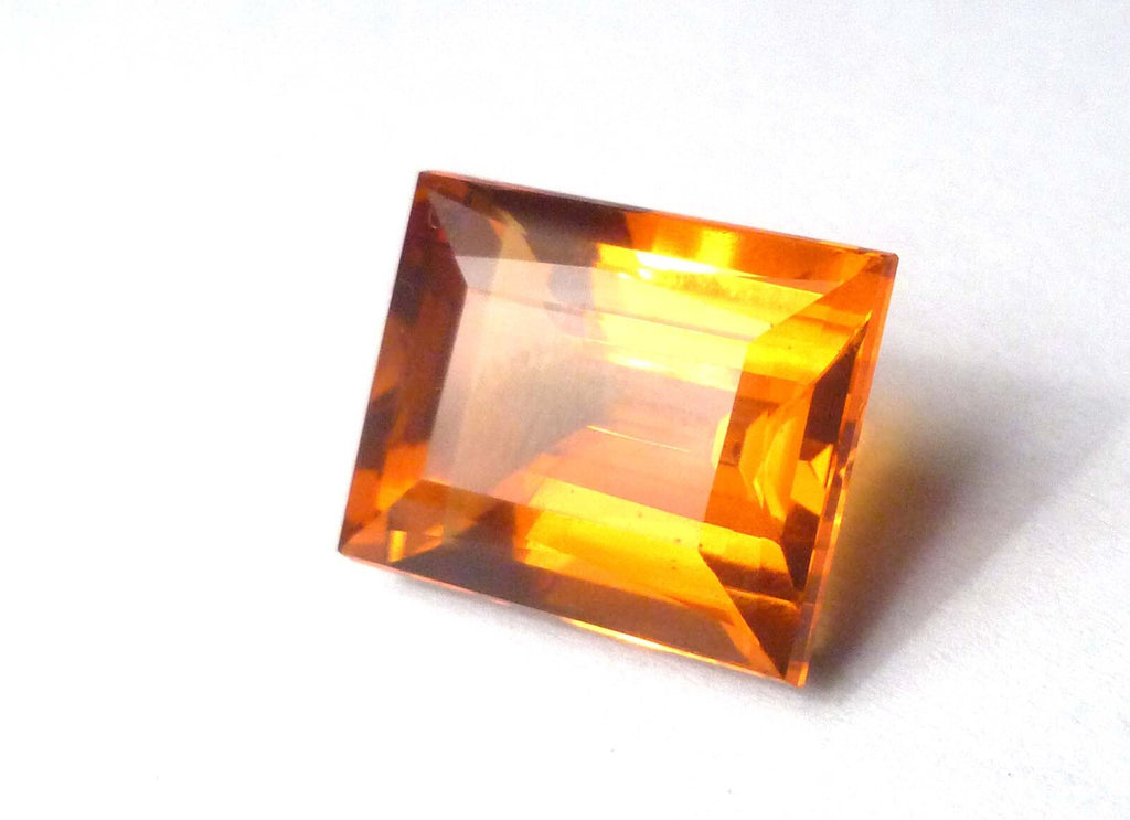 19.85cts MADEIRA CITRINE 17.5x14.5 MM Rectangle EMERALD CUT  FROM BRAZIL VVS