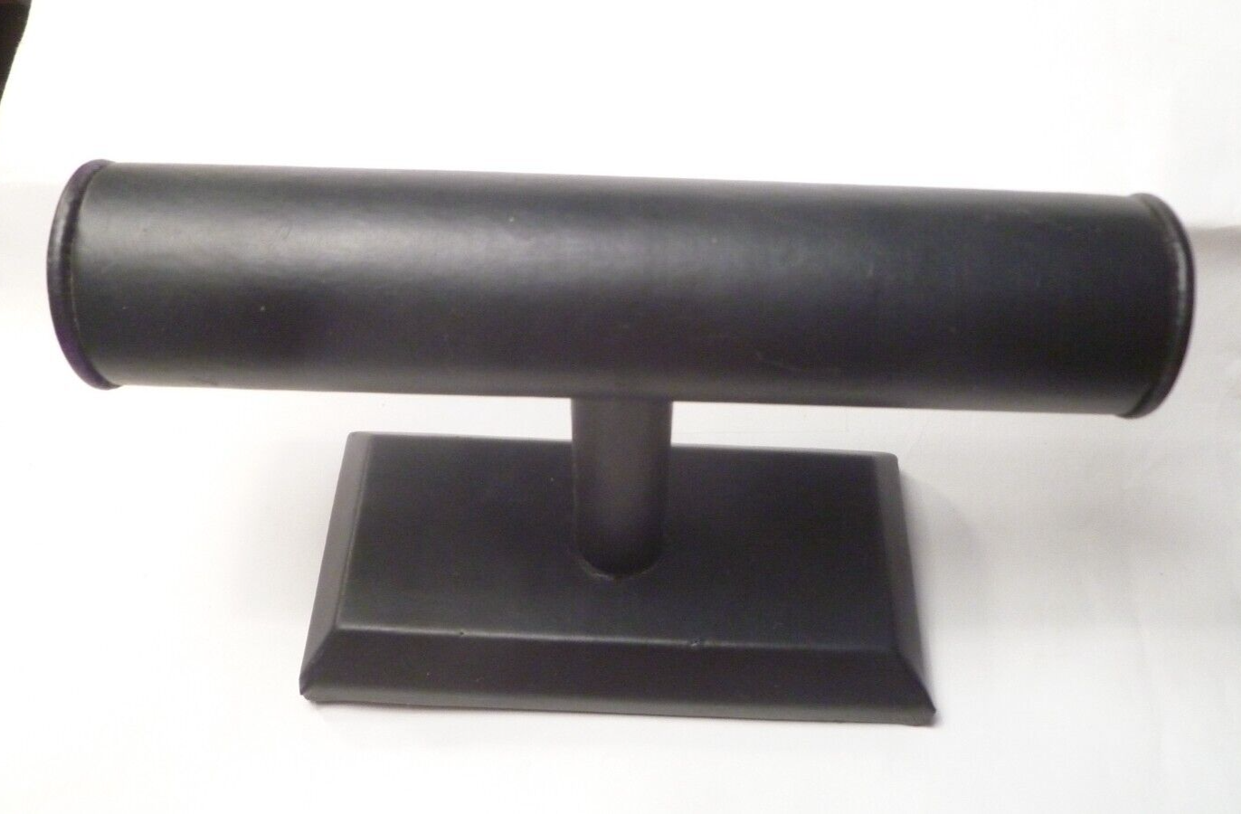 Plymor Black Faux Leather T-Bar Bracelet Display Stand, 7.5" W x 5" H