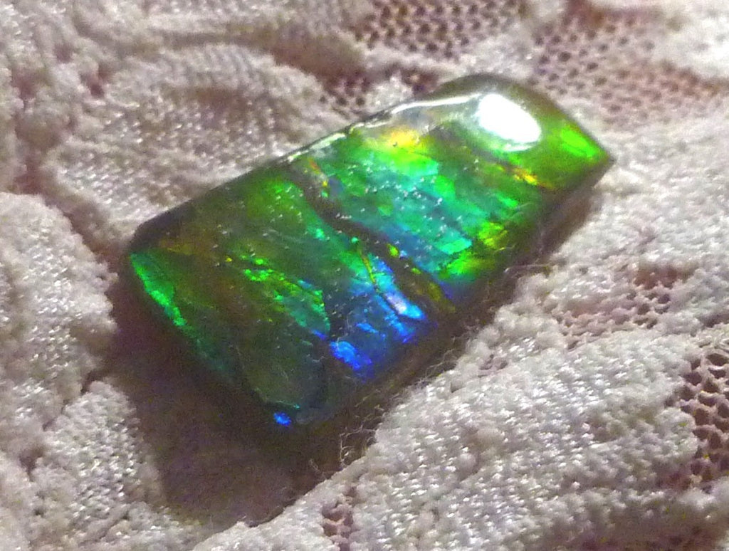 Ammolite Gem Stone 29x15x9mm Color Change Cabochon