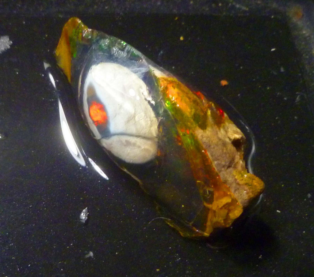 SCARY! Ghost OPAL Ethiopia Precious Opal Crystal with a Ghost 52.4cts 47mm