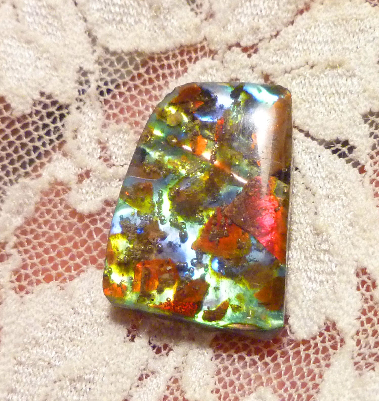 FireLyte© NEW! Iridescent Multi Color Gemstone 23x18mm