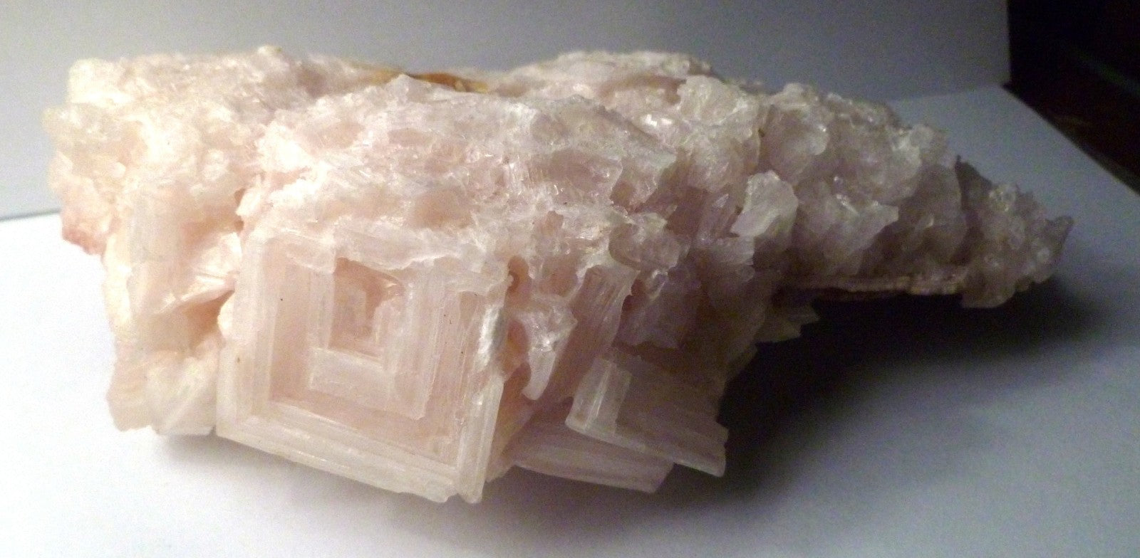 Pink Plum Halite Stepped Salt Crystals 5.5" Trona Searles Lake California