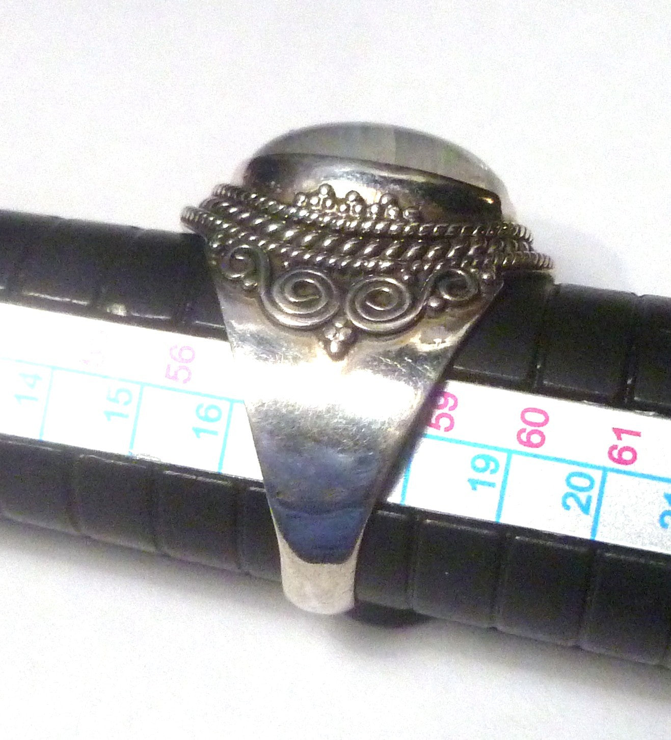 Rainbow Moonstone RING Sterling Silver .925 Size 8