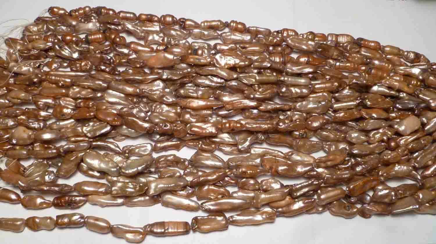AA Very Big 16-20 Pearls per 15.5" Strand 20-30mm Size, Rose/Pink baroque pearl 